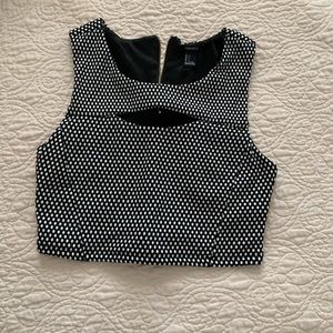 Black and white crop top